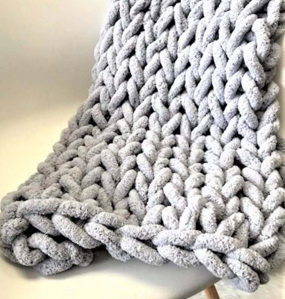 ARM KNIT BLANKET: HOW TO MAKE USING CHUNKY YARN